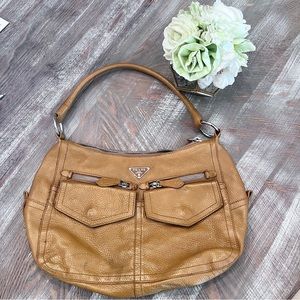 Tan leather Prada bag